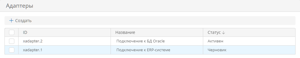Список адаптеров