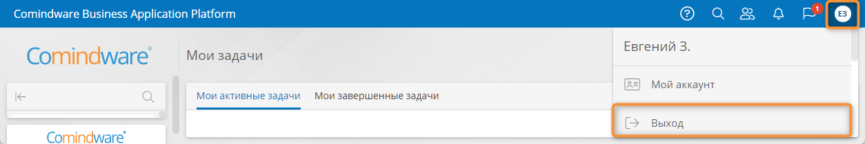 Выход из системы