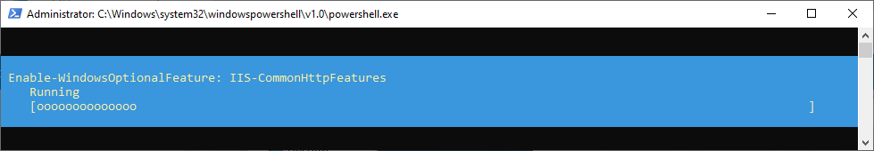 Окно запущенной программы powershell.exe