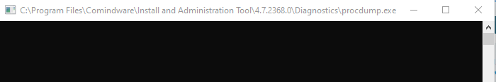 Запущенная программа procdump.exe