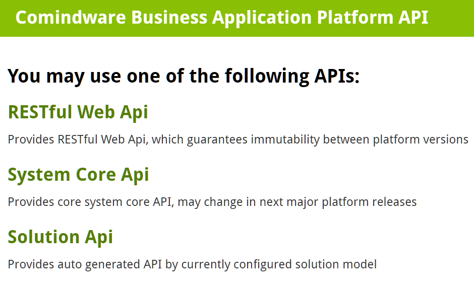 Методы Comindware Business Application Platform API