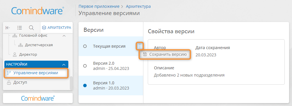 Создание новой версии архитектуры организации