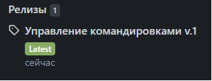 Пример тега версии приложения в стабильной ветке репозитория