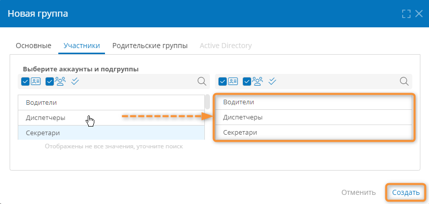 Участники группы «Сотрудники»