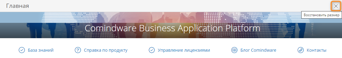 Кнопка выхода из полноэкранного режима