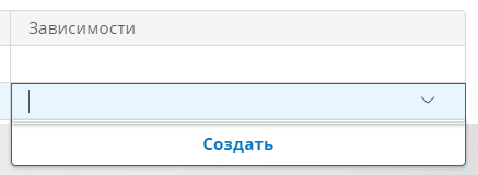 Создание зависимости работ